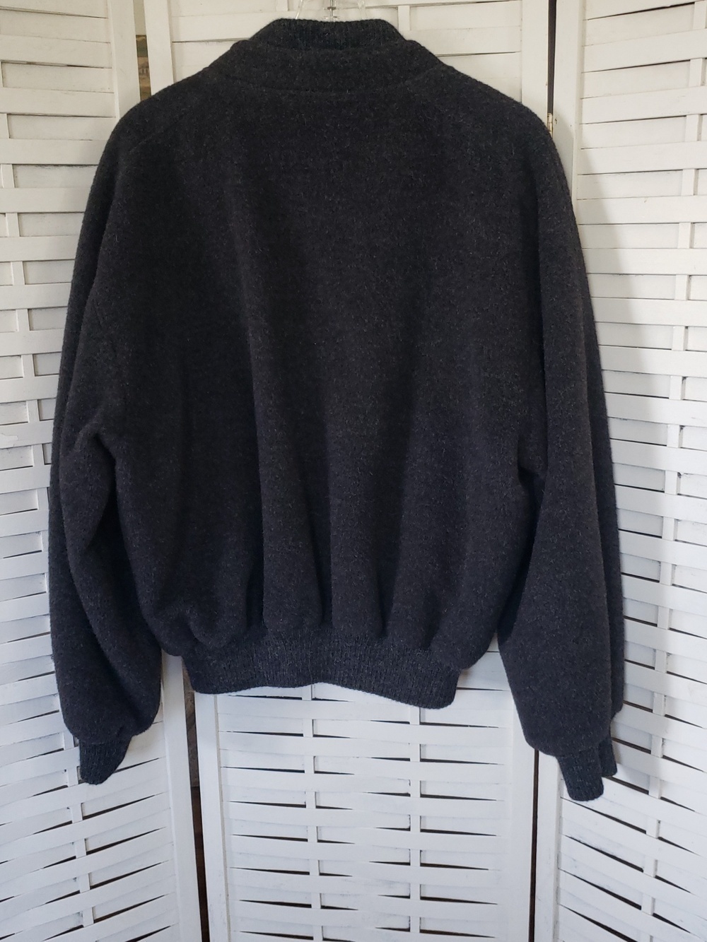 Peruvian Connection Charcol Gray Mens  Lined Jacket M - Picture 4 of 9